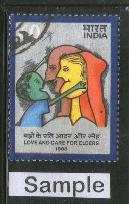 India 1988 Love & Care for Elders Phila-1149 Used Stamp