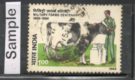 India 1989 Military Farms Phila-1206 Used Stamp