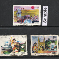 India 1990 Historic Cities of India Dance Phila-1257-59 Used Stamp