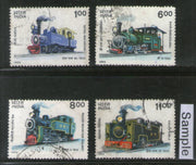 India 1993 Mountain Locomotive Phila-1371-74 4v Used Stamp Set # 477