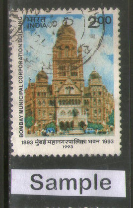 India 1993 Bombay Municipal Corporation Building Phila-1377 Used Stamp