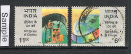 India 1995 100 Years of Cinema Film Movie Phila-1441-42 Used Stamp Set