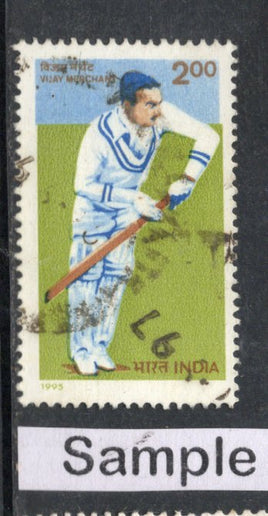 India 1996 Cricket of India Vijay Merchant Phila-1481 Used Stamp