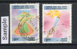 India 1996 XXVI Olympic Games Phila-1495-96 Used Stamp Set