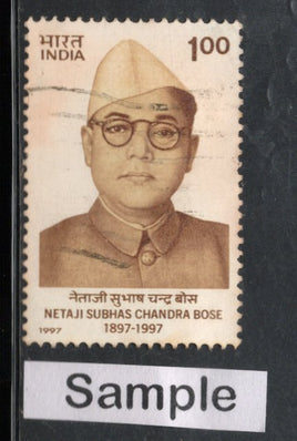 India 1997 Netaji Subhas Chandra Bose Phila-1523 Used Stamp