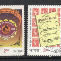 India 1997 Philatelic Society of India 2v Phila-1536a Used Stamp