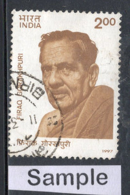 India 1997 Firaq Gorakhpuri Poet & Writer Phila-1557 Used Stamp