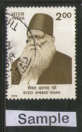India 1998 Sir Syed Ahmad Khan Phila-1615 Used Stamp