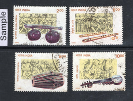 India 1998 Indian Musical Instruments Veena Phila-1662-65 Used Stamp