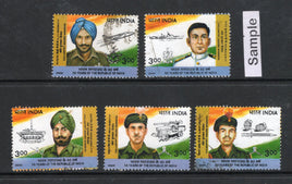 India 2000 Gallantry Award Winners Military Phila-1736-40 Used Stamp Set