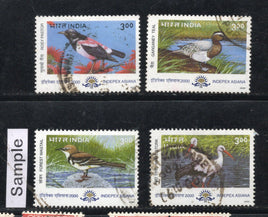 India 2000 Migratory Birds Phila-1766a Used Stamp Set # 144