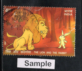India 2001 Stories from Panchatantra Lion Phila-1862 Used Stamp