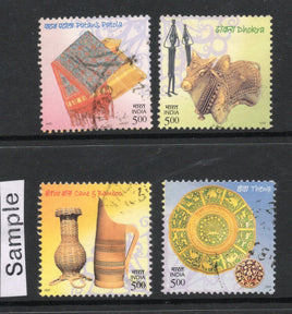 India 2002 Handicrafts of India Phila-1934-37 Used Stamp Set