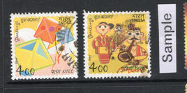 India 2004 Greetings Kites Dolls Art Phila-2085-86 Used Stamp Set