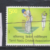 India 2007 Tamil Nadu Cricket Association Sport Phila-2243 Used Stamp