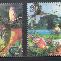 India 2010 International Year of Biodiversity Phila-2604-5 Used Stamp Set # 841