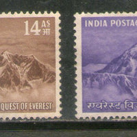 India 1953 Conquest of Mount Everest Mountain Phila-308-9 2v Fine Used Set # 298