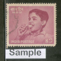 India 1957 15p National Children's Day Phila -324 1v Used Stamp