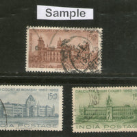 India 1962 Calcutta Bombay Madras High Court Phila-372-74 Used Stamp Set # 1844