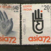 India 1972 Asia-72 International Trade Fair Phila-561a 2v Used Stamp Set