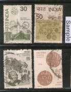 India 1980 INDIA-80 Rowland Hill Stamp on Stamp Phila-808a 4v Used Stamp Set
