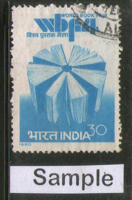 India 1980 World Book Fair Phila-811 Used Stamp