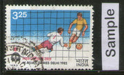 India 1982 Asian Games Football Sport Phila-911 Used Stamp