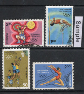 India 1984 Olympic Games Los Angeles Sport Phila-974-77 Used Stamp Set
