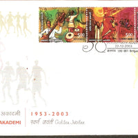 India 2003 Sangeet Natak Akademi Music Setenant 3v Phila-2030a FDC