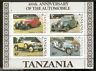 Tanzania 1985 100th Ann Automobile Cars Sc 266a M/s MNH