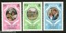 Dominica 1981 Lady Diana & Prince Charls Royal Wedding Sc 701-3 MNH 3v Set