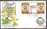 Tuvalu 1982 Diana & Royal Baby Flower Flag Gutter FDC  # 594-23