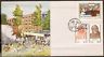 India 1983 Quit India Resolution Gandhi Nehru Phila-936-7 Se-tenant FDC