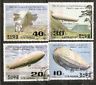 Korea 1988 Zeppelin Graf Airship Transport 4v Cancelled Set # 7877A