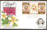 Tuvalu 1982 Diana & Royal Baby Flower Flag Gutter FDC  # 594-26