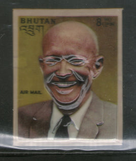 Bhutan 1972 Dwight D. Eisenhower US President Plastic Molded Odd Shaped Sc 145E # 1000