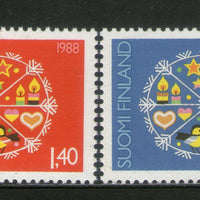 Finland 1988 Christmas Festival Sc 783-84 MNH # 1005