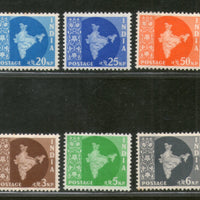 India 1957 3rd Definitive Series Map WMK-Star Complete Set of 14v Phila-D38-51 MNH # 100