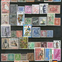 Worldwide 100 Different Used Stamps from 100 Different Countries State Small & Large - Phil India Stamps