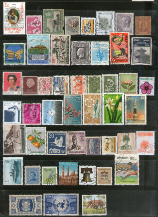 Worldwide 100 Different Used Stamps from 100 Different Countries State Small & Large - Phil India Stamps