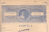 India Fiscal Surguja state 4As Stamp Paper Un Recorded Court Fee Revenue # 10106E