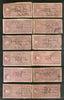 India Fiscal Kathiawar State 27 Diff QV to KGVI Court Fee Revenue Stamp Used # 1011