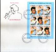 St. Vincent 1992 Elvis Presley Cinema Music Film Actor Sc 1767A Sheetlet FDC # 10122