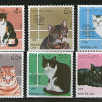 Laos 1989 Cats Pet Animal INDIA-89 Sc 908-13 MNH # 1015