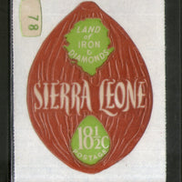 Sierra Leone 1970 18½c Palm Kernel Odd Shaped Self Adhesive Sc 408 MNH # 1017