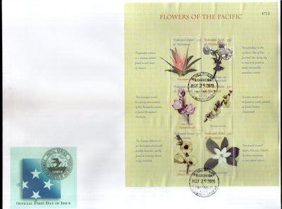 Micronesia 2000 Island Flowers Flora Tree Plant Sc 385 Sheetlet FDC # 10216