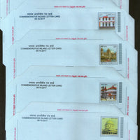 India 2017 5 Diff GPO Delhi Patna Mumbai Shimla Commemorative Inland Letter Cards # 10329
