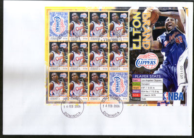 Dominica 2006 Elton Brand Basketball Player Sport Sc 2569 Sheetlet on FDC # 10340