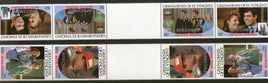 St. Vincent Grenadines 1986 Royal Wedding SPECIMEN tete-beche Gutter Pair MNH # 10370