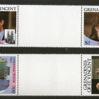 St. Vincent Grenadines 1986 Royal Wedding SPECIMEN Se-tenant Gutter Pair # 10370D